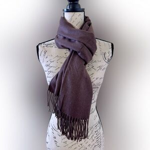 Elegant 100% Peruvian Alpaca Brown Scarf